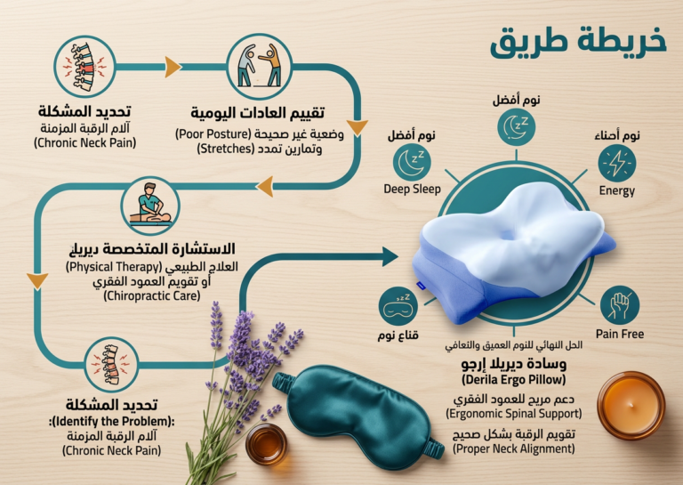 أفضل وسادة لالم الرقبة من الخلف 2026 — Derila Ergo مراجعة شاملة