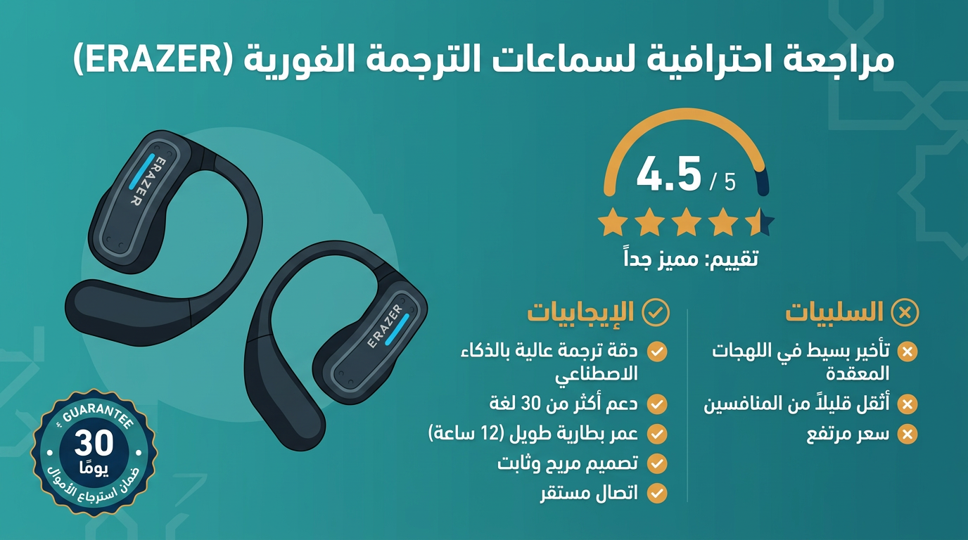 مراجعة سماعات ترجمة فورية بالذكاء الاصطناعي — 2026