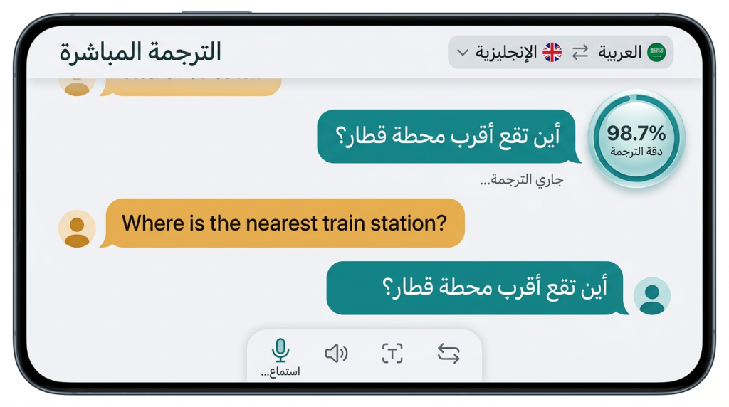 اختبار دقة الترجمة الفورية بالذكاء الاصطناعي