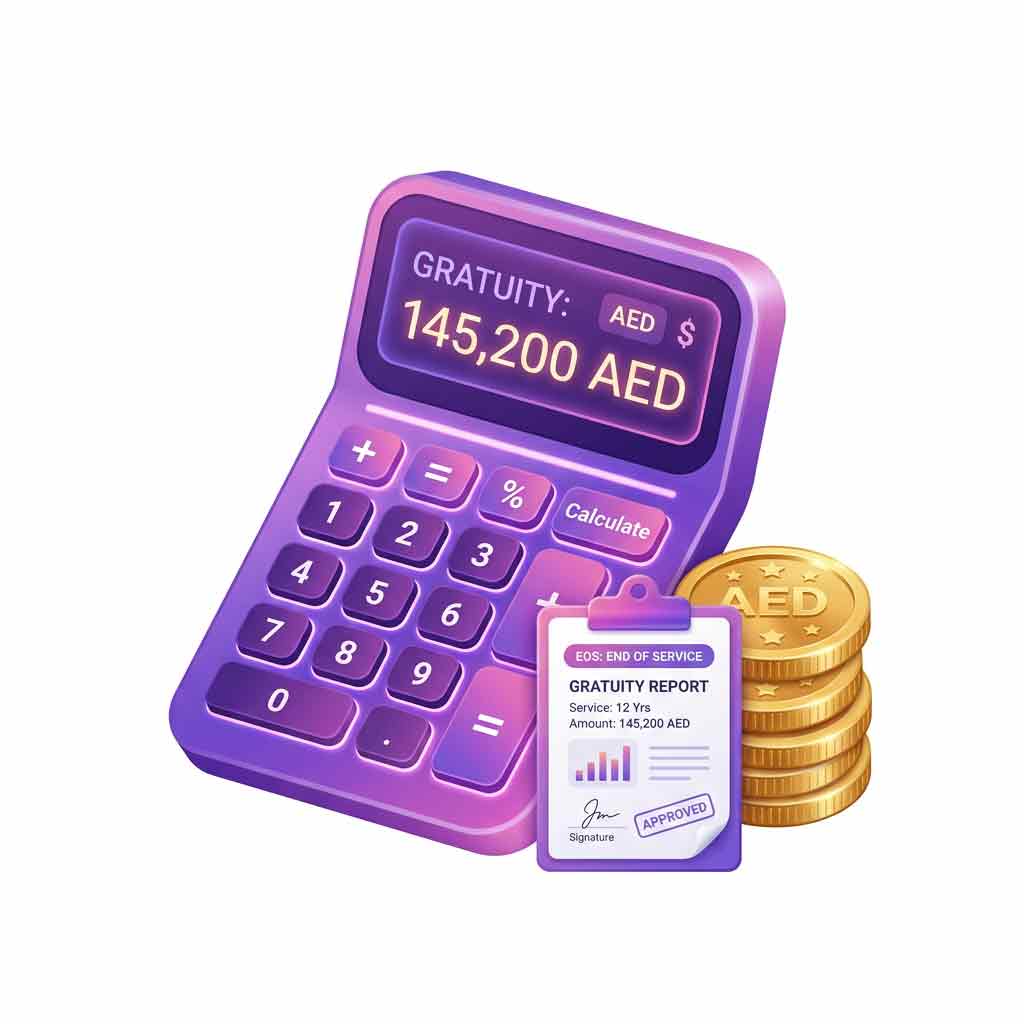 أيقونة حاسبة مكافأة نهاية الخدمة 2026